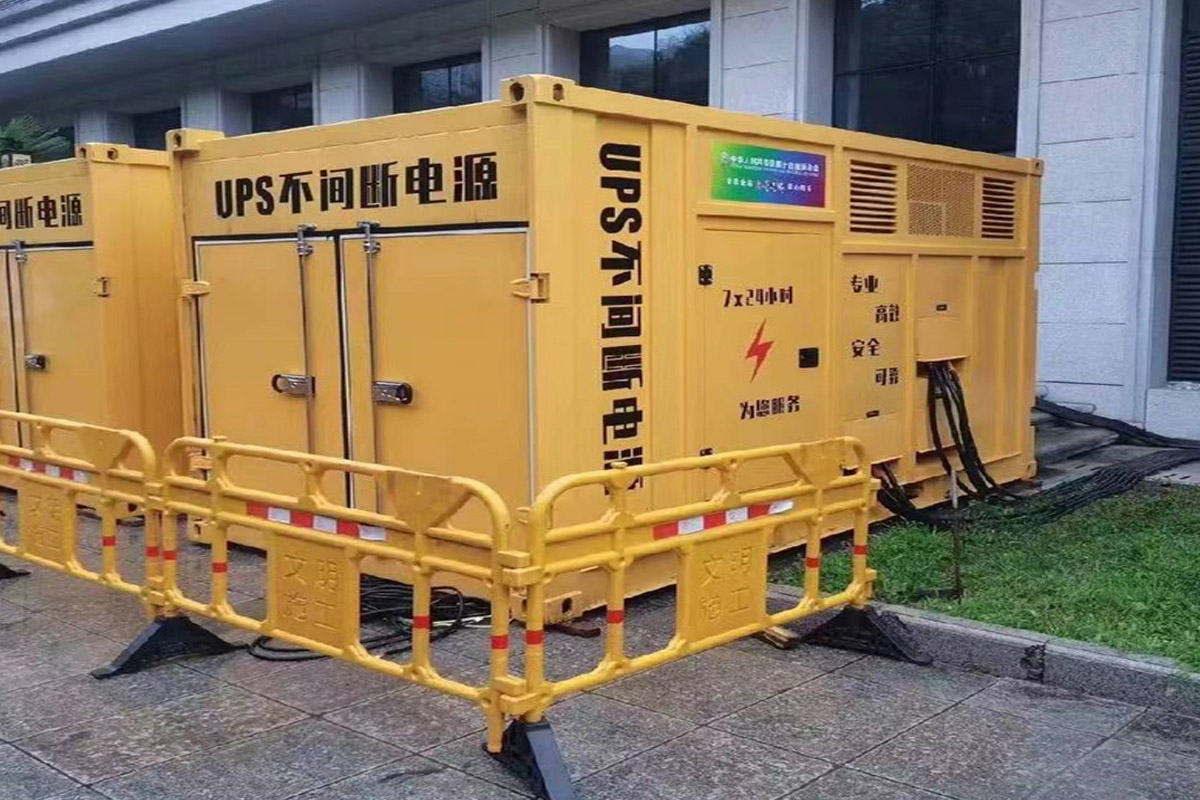 松阳发电机租赁施工现场