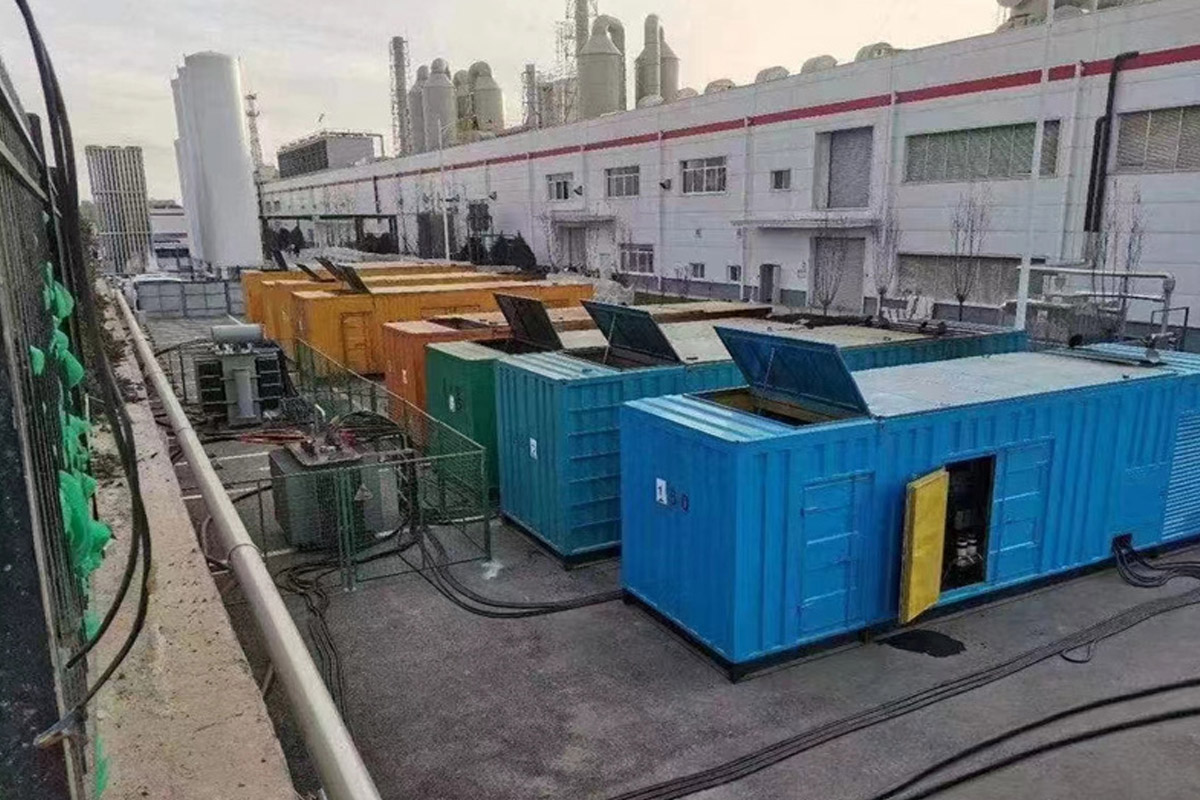 松阳发电机租赁施工现场